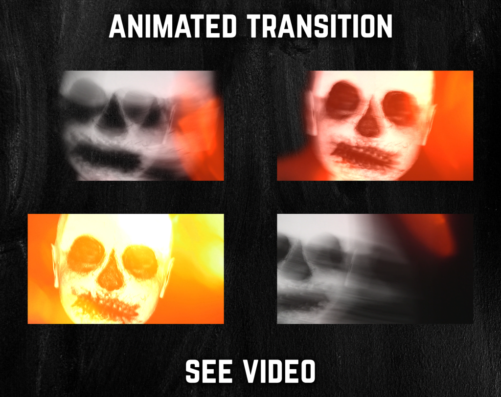 Stinger Transition with cursed child for streaming horror games