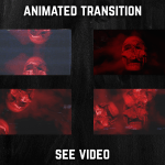 Stinger Transition with skull glitch for streaming horror games