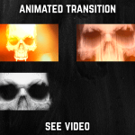 Stinger Transition with Skull for streaming horror games