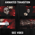 Stinger Transition with skull glitch for streaming horror games