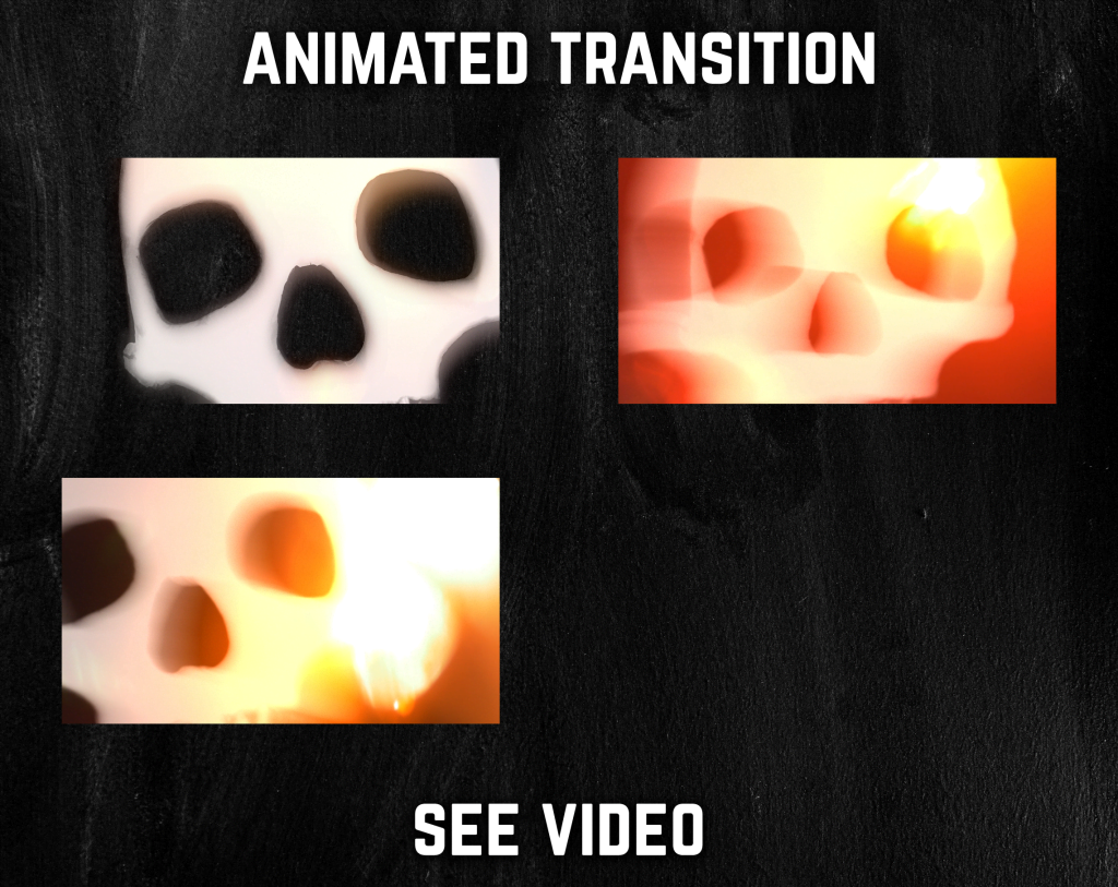Stinger Transition with Skull for streaming horror games