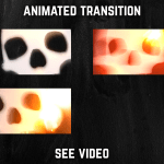 Stinger Transition with Skull for streaming horror games