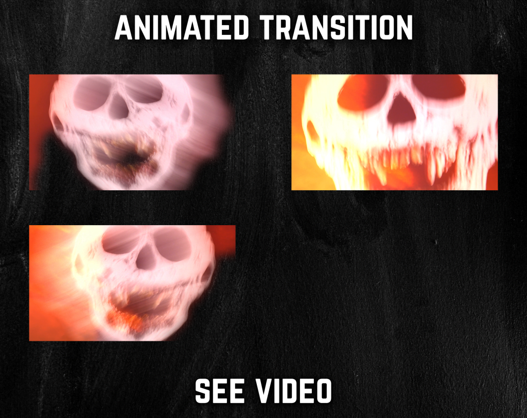 Stinger Transition with Skulls for streaming horror games