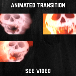 Stinger Transition with Skulls for streaming horror games