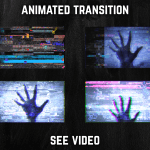 Stinger Transition with hand glitch for streaming horror games