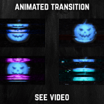 Stinger Transition with halloween pumpkin for streaming horror games