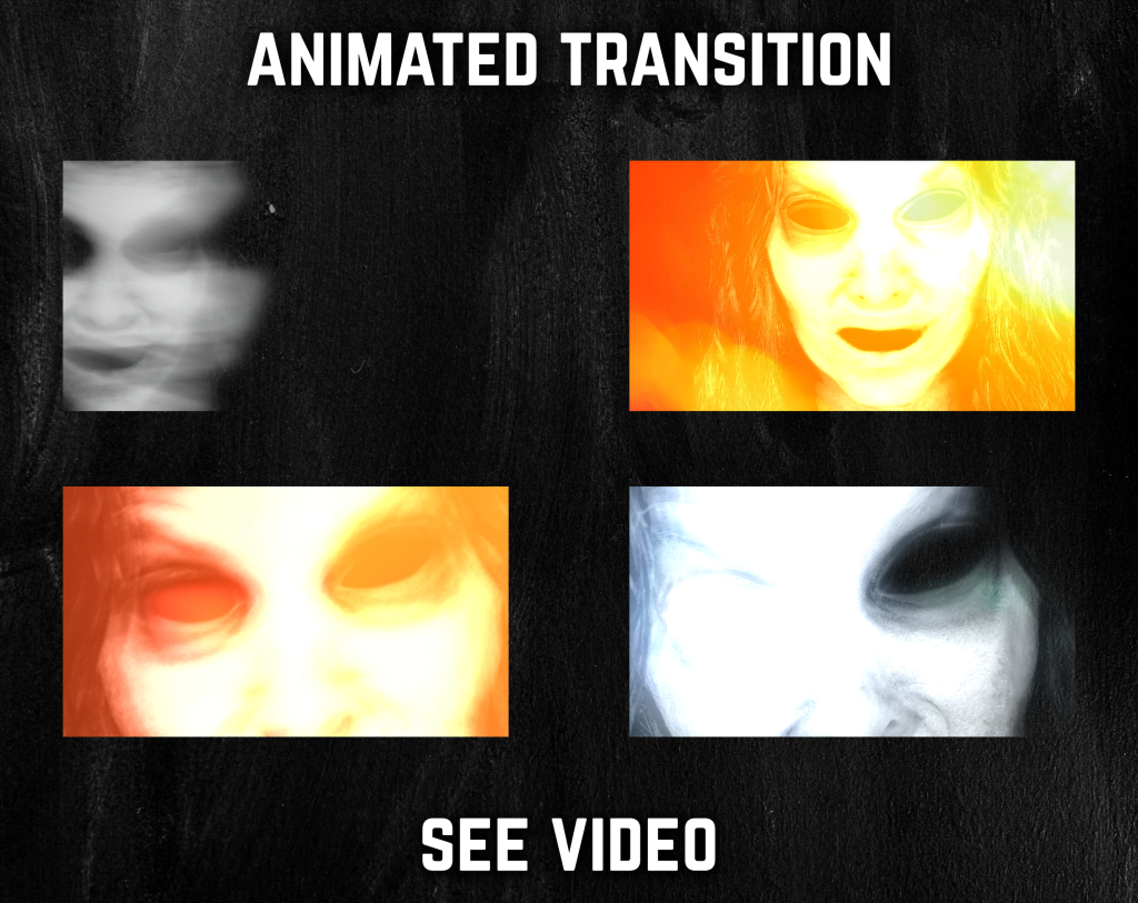 Stinger Transition with woman face for streaming horror games