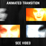 Stinger Transition with woman face for streaming horror games