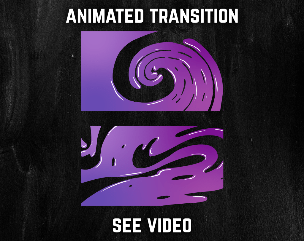 Purple Lofi Liquid Stinger Transition for streaming