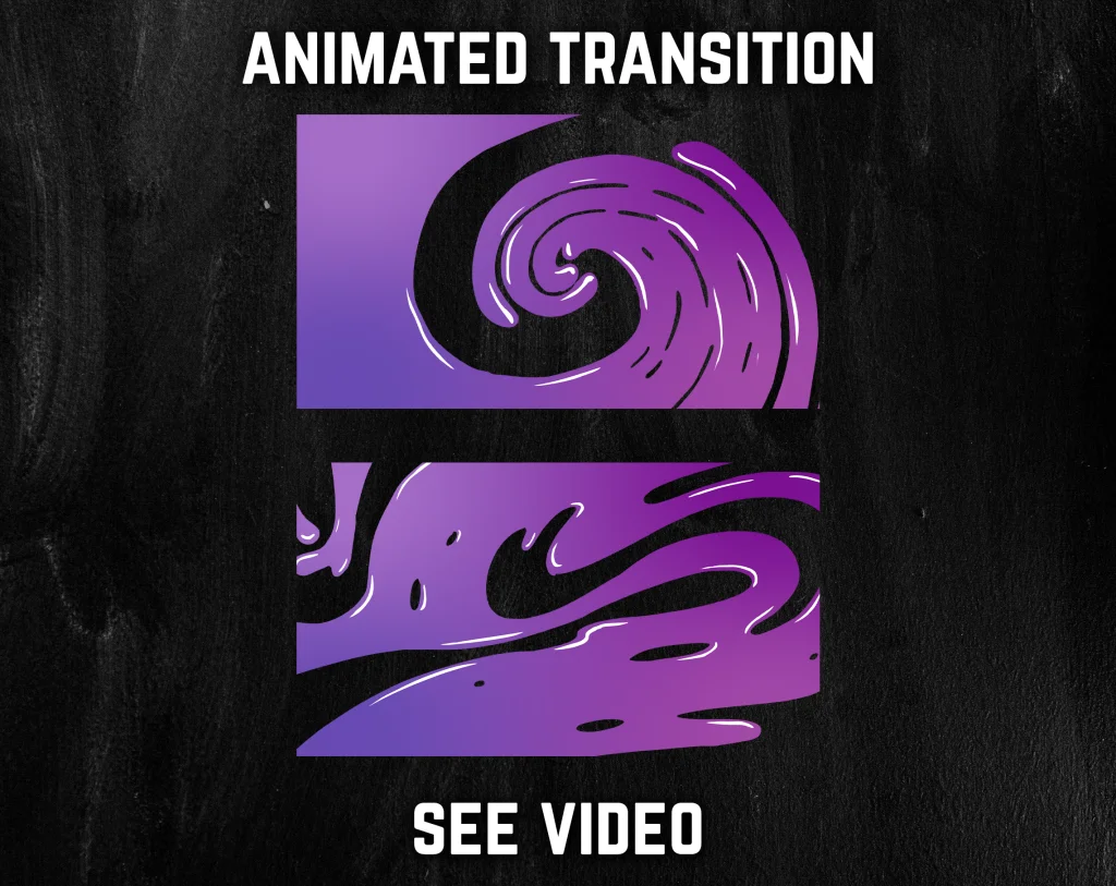 Purple Lofi Liquid Stinger Transition for streaming