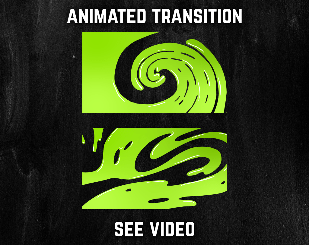 Green Lime Neon Liquid Stinger Transition for streaming