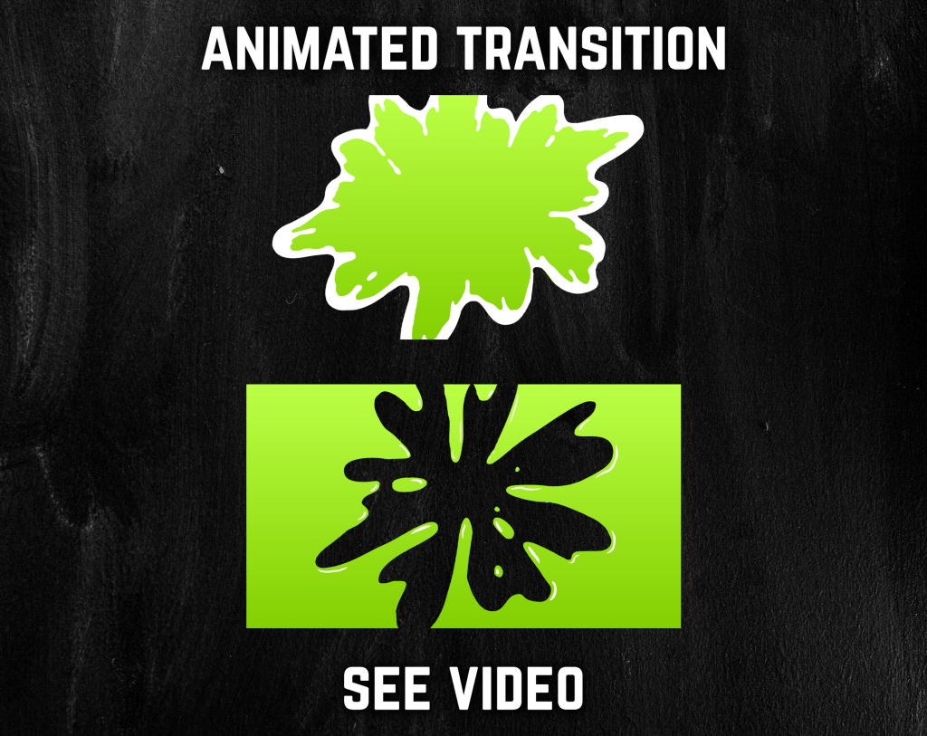 Green Liquid Splash Stinger Transition for streaming
