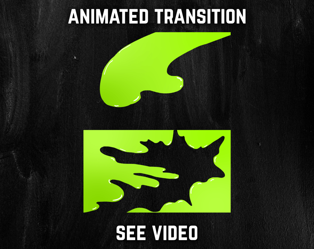 Green Color Liquid Stinger Transition for streaming