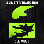 Green Color Liquid Stinger Transition for streaming
