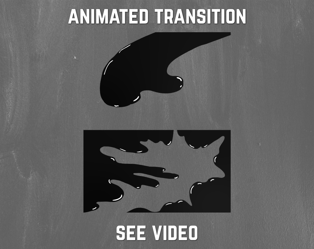 Black Color Liquid Stinger Transition for streaming