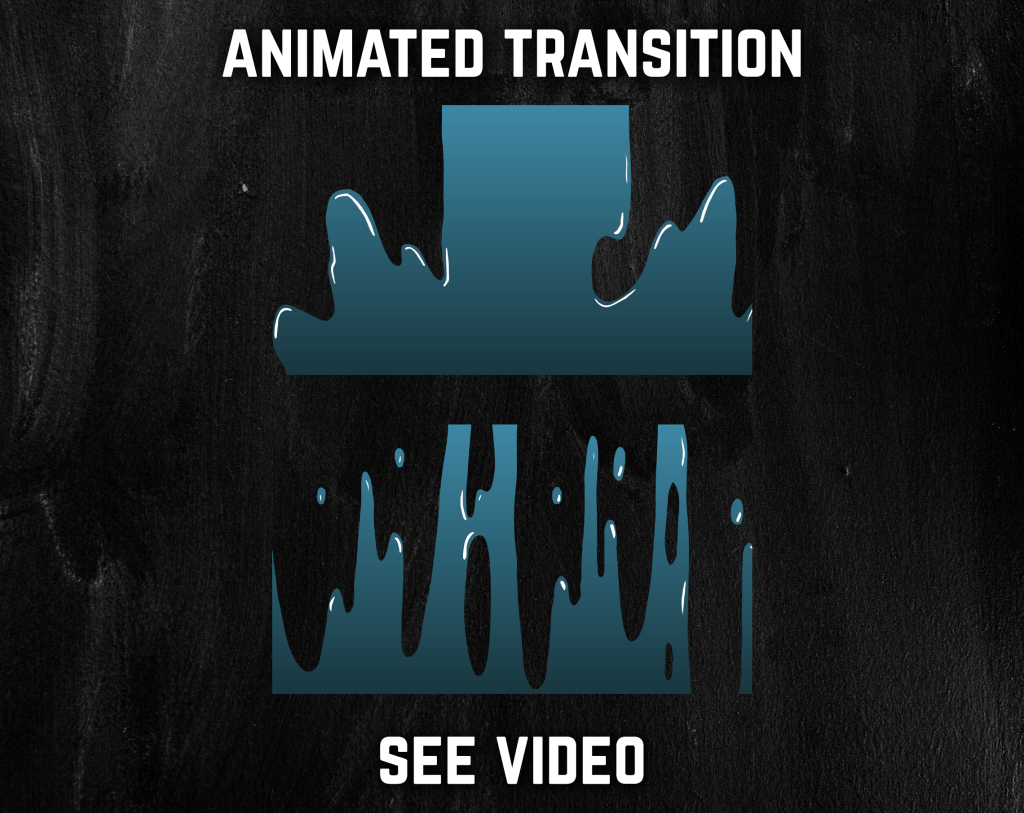 Ocean Blue Color Liquid Stinger Transition for streaming