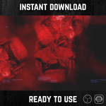 Stinger Transition with skull glitch for streaming horror games