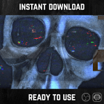 Stinger Transition with skull glitch for streaming horror games