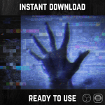 Stinger Transition with hand glitch for streaming horror games