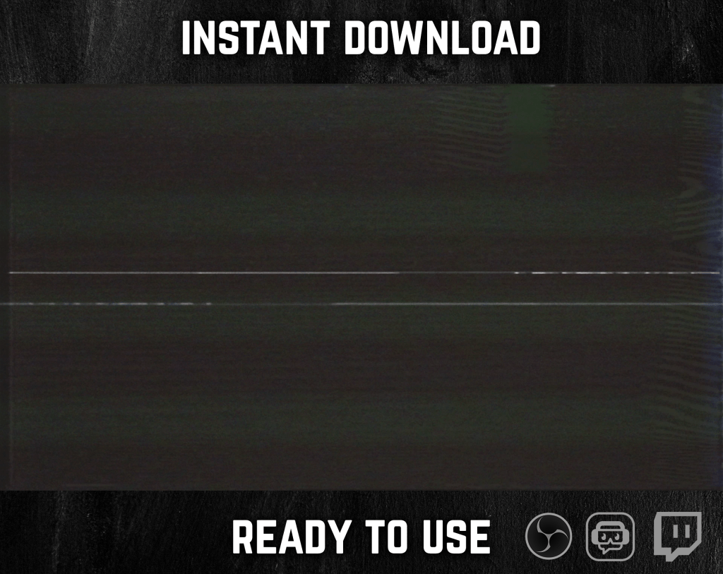 Stinger Transition with vhs tape glitch for streaming horror games