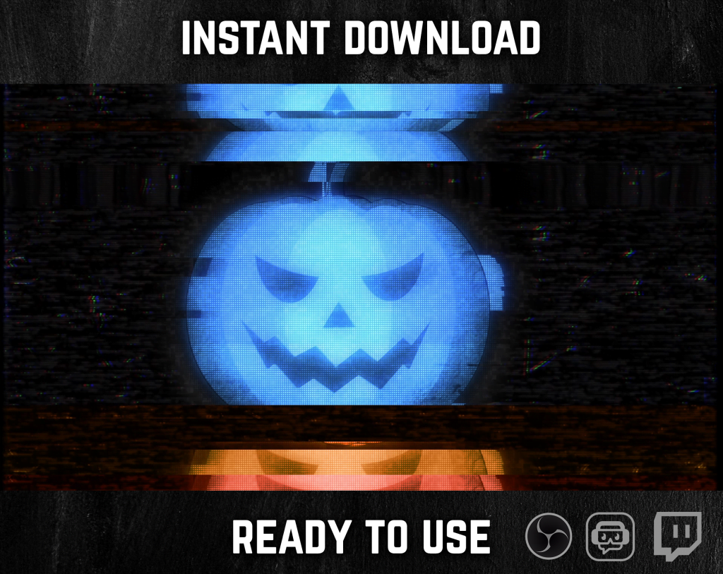 Stinger Transition with halloween pumpkin for streaming horror games