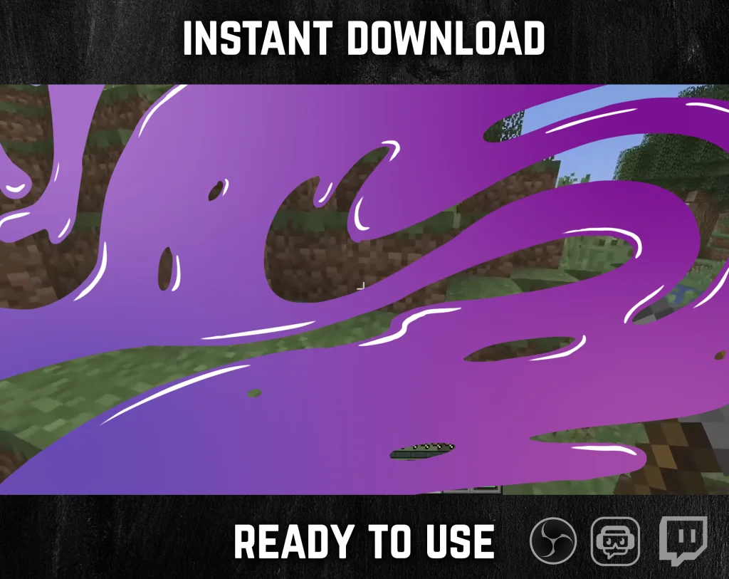 Purple Lofi Liquid Stinger Transition for streaming