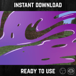 Purple Lofi Liquid Stinger Transition for streaming