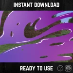 Purple Lofi Liquid Stinger Transition for streaming