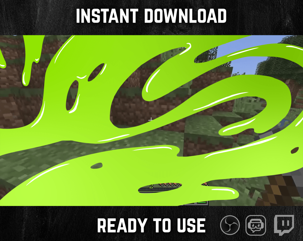Green Lime Neon Liquid Stinger Transition for streaming