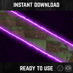 Purple Electric Neon Stinger Transition for streaming