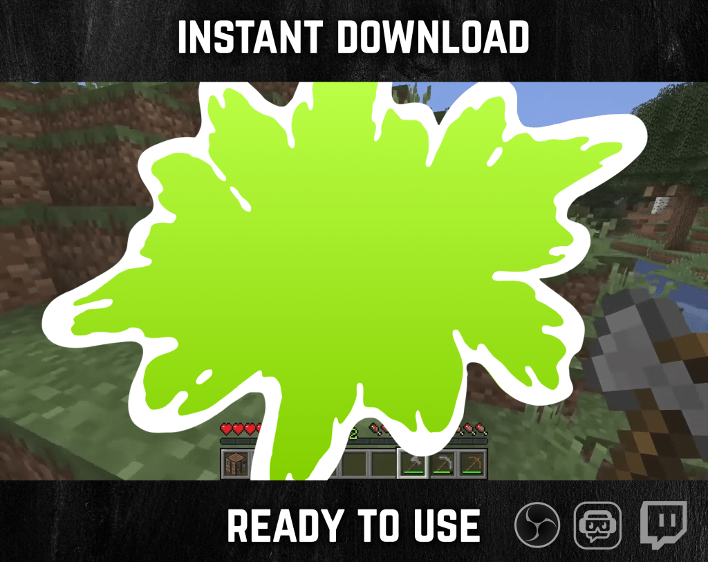 Green Liquid Splash Stinger Transition for streaming
