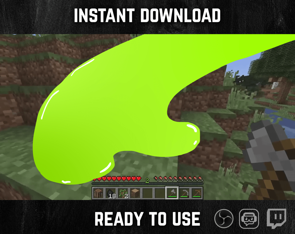 Green Color Liquid Stinger Transition for streaming