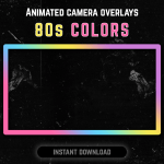 Eighties color webcam frame overlay for streaming on twitch