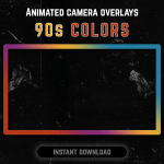 Nineties color webcam frame overlay for streaming on twitch