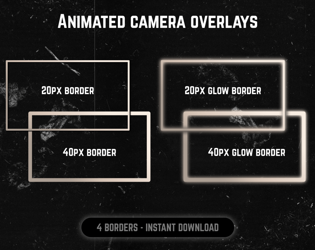 Beige webcam frame overlay for streaming on twitch