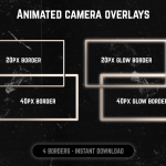 Beige webcam frame overlay for streaming on twitch