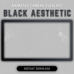 Black webcam frame overlay for streaming on twitch