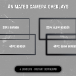 Black webcam frame overlay for streaming on twitch