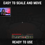 Black webcam frame overlay for streaming on twitch