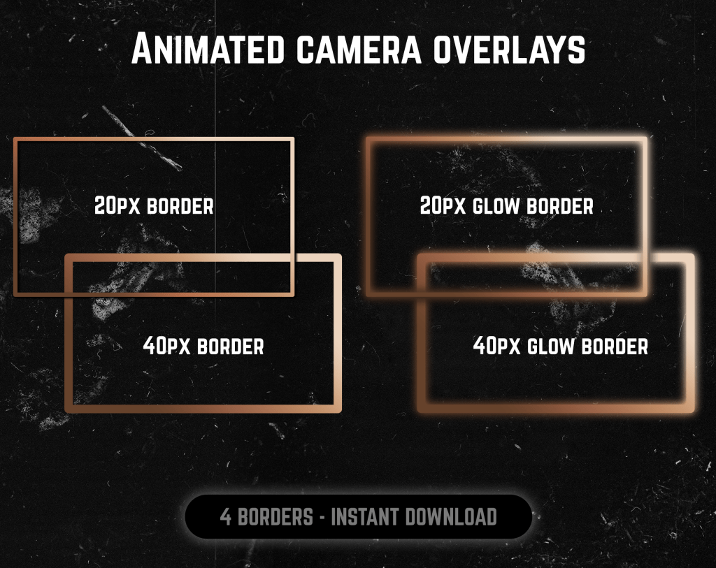 Brown webcam frame overlay for streaming on twitch