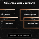 Brown webcam frame overlay for streaming on twitch