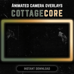 Cottagecore webcam frame overlay for streaming on twitch