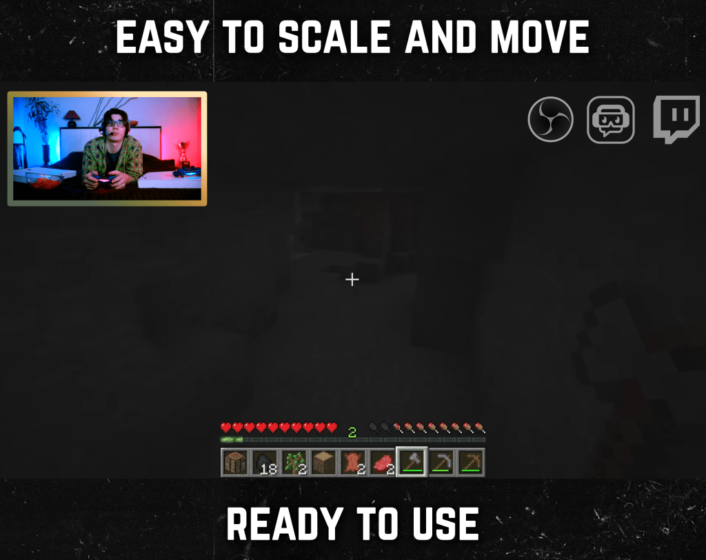Cottagecore webcam frame overlay for streaming on twitch