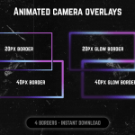 Cyberpunk webcam frame overlay for streaming on twitch