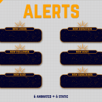 Twitch Stream Alerts in celestial purple sky style