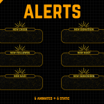 Twitch Stream Alerts in celestial stars style
