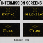 Animated stream intermission screens with celestial stars