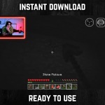 Red Neon webcam frame overlay for streaming on twitch