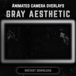 Gray webcam frame overlay for streaming on twitch