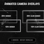 Gray webcam frame overlay for streaming on twitch